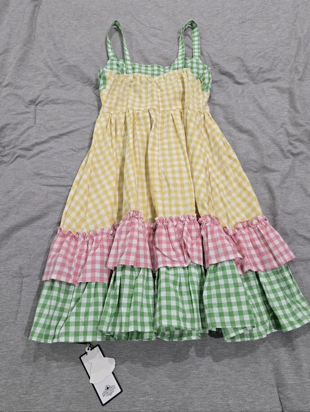 Retro Stage 100% Cotton Gingham 1950s Retro Dress Size M - Picture 3 of 5